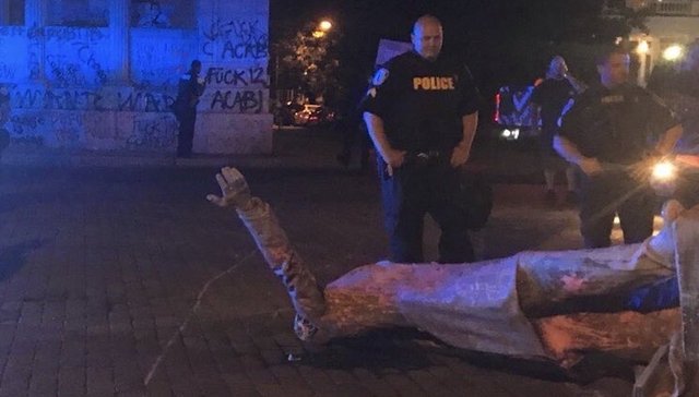 雕像,种族,南方联邦,哥伦布,英国,推倒,清算