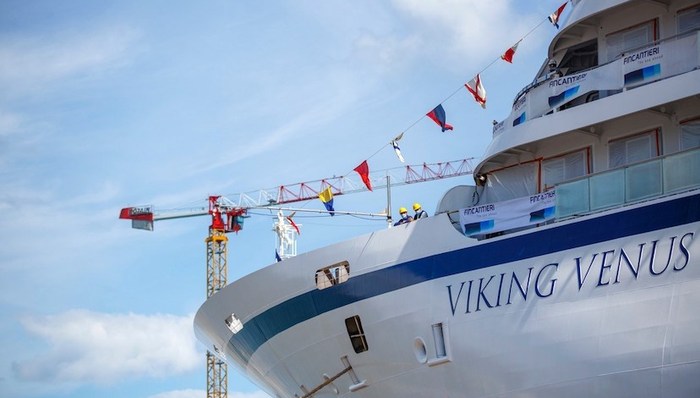 维京游轮第七艘海轮“维京金星号”正式出坞下水，将于明年开启首航