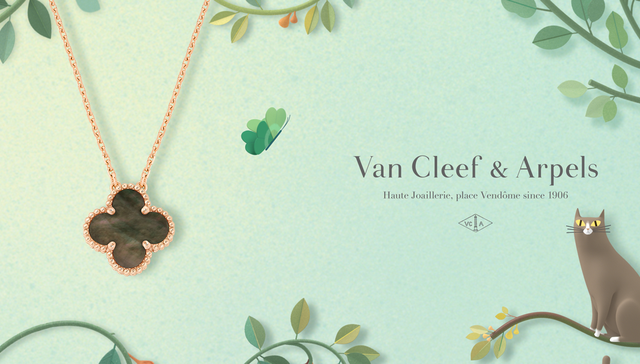 灰色珍珠母贝吊坠，是梵克雅宝对幸运的期许