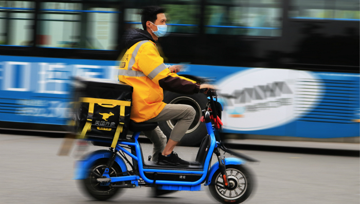 新冠肺炎,疫情防控,外卖,骑手,核酸检测