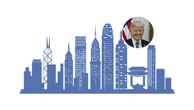 数据 | 特朗普签署涉港法规“制裁中国”，香港外贸总值中美国仅占6.2%