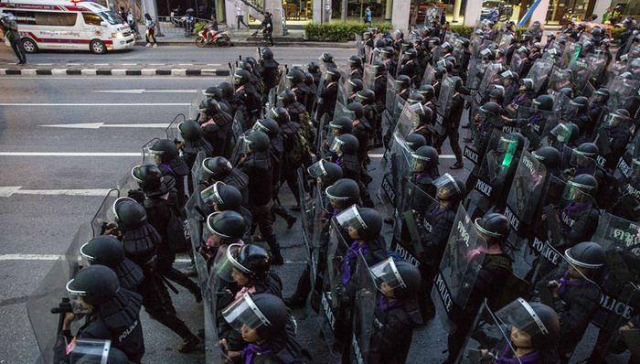 泰国,国王,抗议,紧急状态