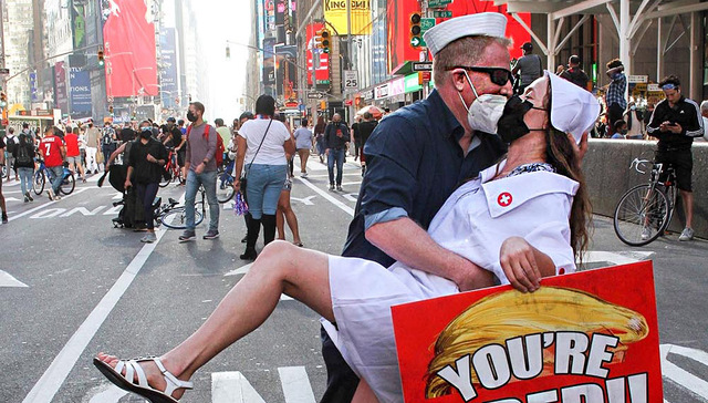 【图集】拜登“胜选”之后的美国街头