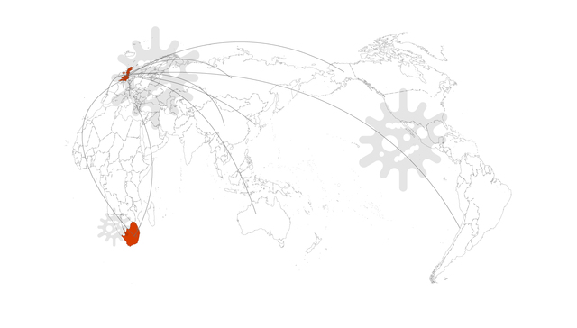 数据 | 全球50地现英国发现变异毒株、20地现南非发现变异毒株，或引发更危险的感染潮