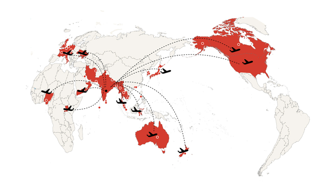 数据 | 近1个月内36个国家、地区对印度入境进行限制
