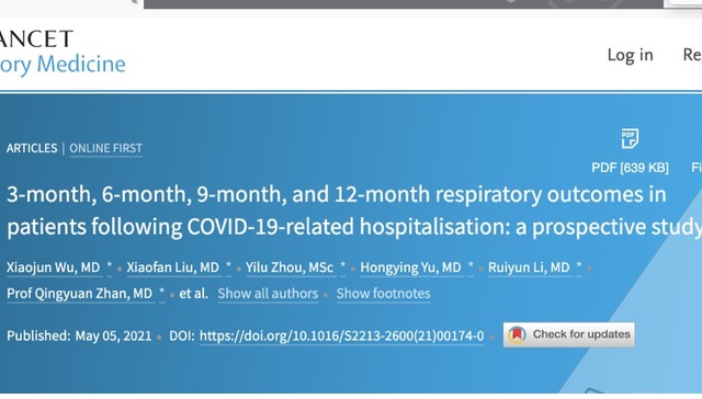 部分武汉早期重症患者出院一年后仍觉呼吸困难