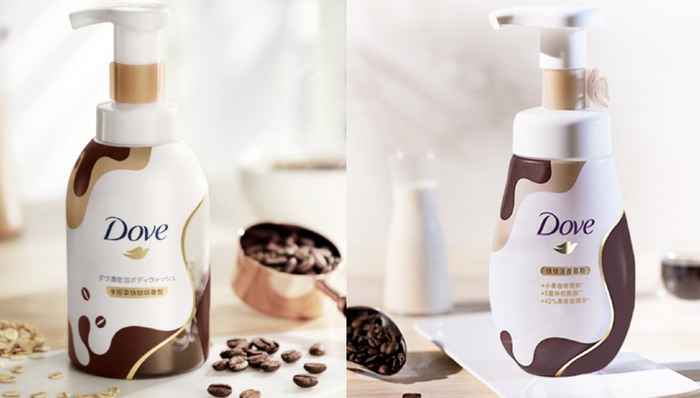 麦咖啡和多芬的新联名，是拿铁咖啡味的泡泡沐浴露