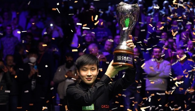 90后选手首夺斯诺克英锦赛冠军，“小火箭”赵心童成中国第二人