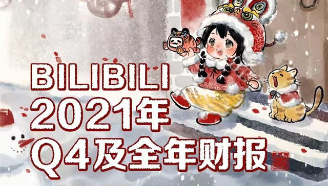 哔哩哔哩2021年Q4及全年财报：全年营收194亿元，同比增长62%