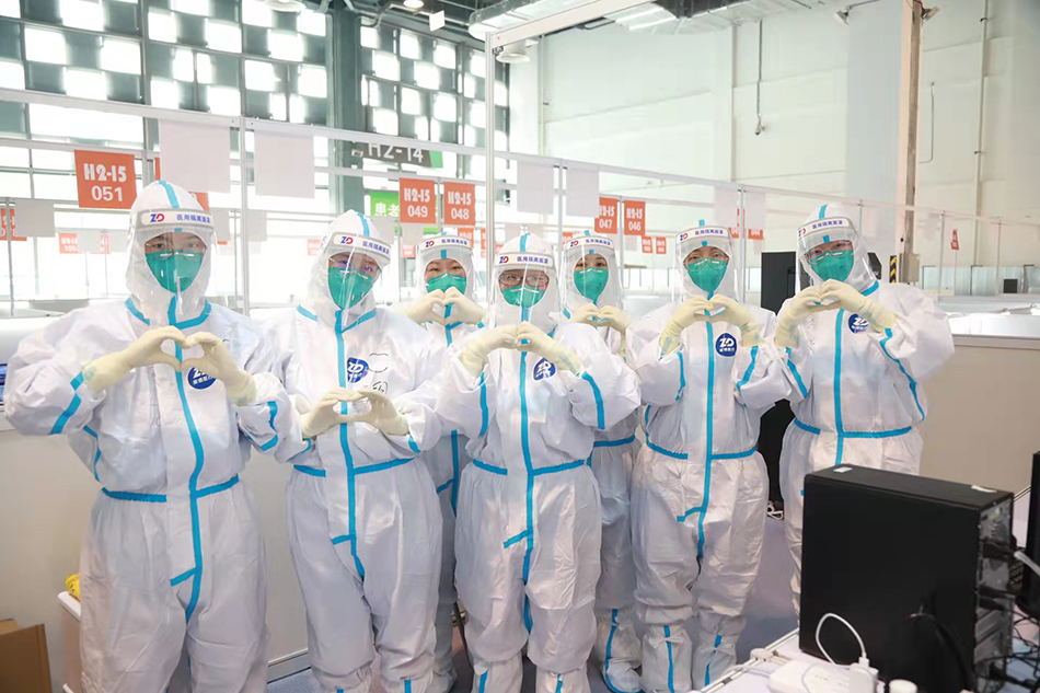 246名仁济医院白衣勇士奔赴世博展览馆集中隔离收治点，目前已经正式开展工作。