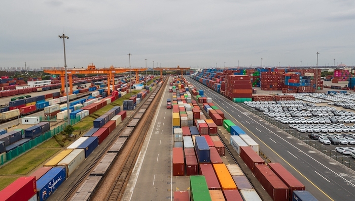 铁路,海铁联运,班列,上海,防疫,火车,芦潮港,疫情