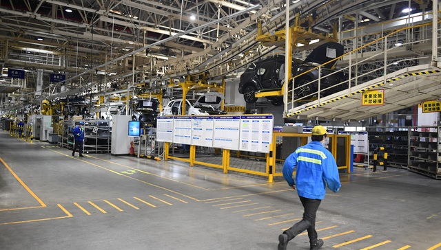 上汽集团预计五月下旬复工复产率超80%，力争产销与去年同期持平