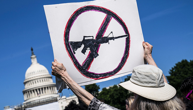 【图集】全美多地举行反枪支暴力示威，参院两党小组达成控枪初步协议