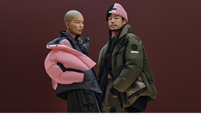 加拿大鹅和中国设计师王逢陈也联名合作了