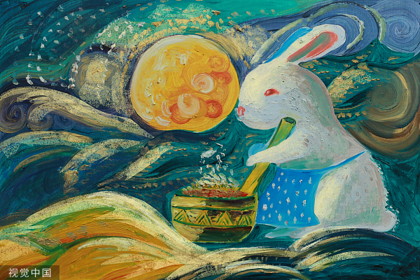 为何古人选中白兔在月中捣药？