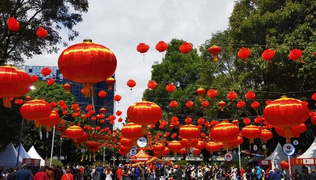 庙会,哥伦比亚,兔年,蓝虎,节日气氛,驻华大使,双边关系,汉字文化,剑术,烟火气