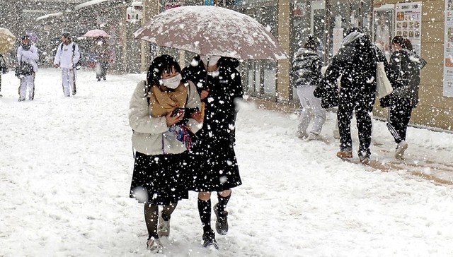 日本,寒潮,韩国,济州岛