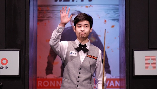 20岁小将斯佳辉创历史，斯诺克世锦赛首秀杀进四强