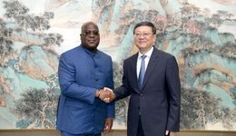 陳吉寧會(huì)見剛果（金）總統(tǒng)齊塞克迪