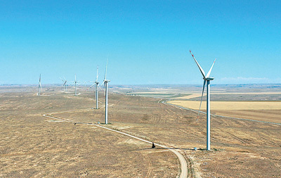 纳塔斯,风电项目,伊利亚斯,新能源,白泉,风机,点位,升压站,哈萨克斯坦真理报,中哈