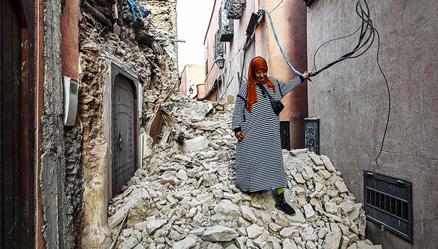 【图集】摩洛哥强震影响超30万人：搜救进行中，联合国教科文组织专家评估受损遗址