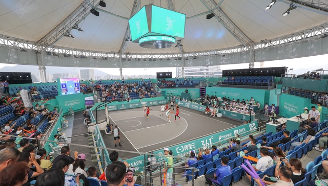 杭州亚运会三人篮球首日，中国男队取得开门红