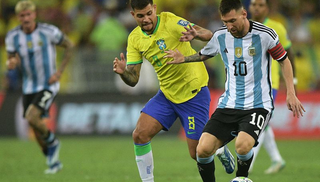 世预赛阿根廷客场力克巴西火药味十足，梅西球衣估价超千万美元