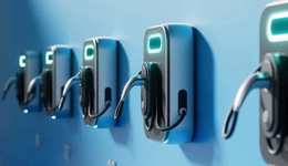 充电桩黎明破晓前