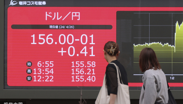 日本央行坐视汇率贬值不理，美元对日元或进一步升破160