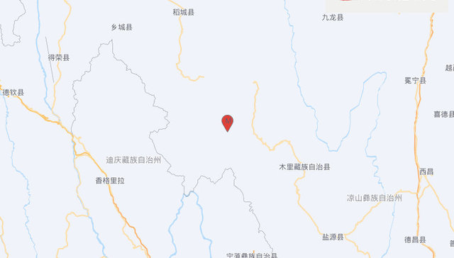 四川凉山州木里县发生3.7级地震，震源深度8千米