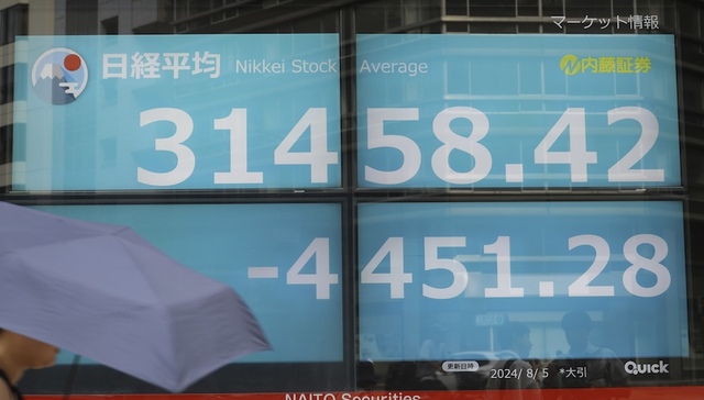 亚欧股市遭遇“黑色星期一”，日本已陷入技术性熊市