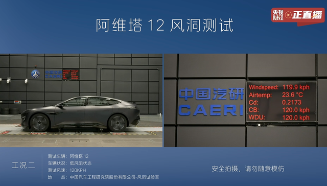 结果出炉！阿维塔公开直播风洞测试