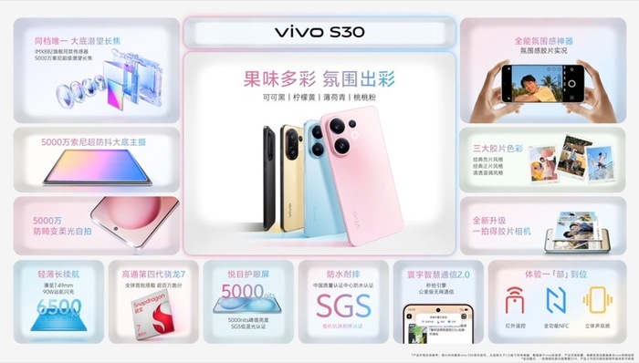 闪电快讯｜撞色美学+氛围影像，vivo S30系列正式发布