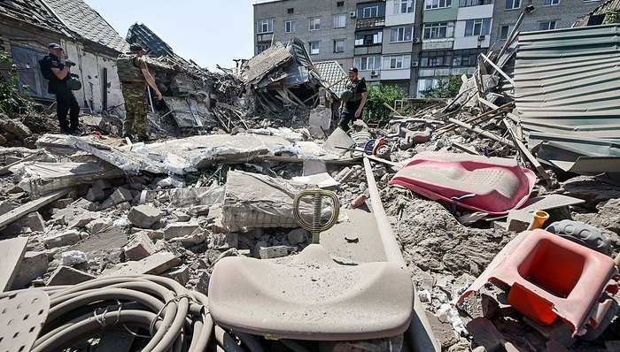 俄罗斯,乌克兰,无人机,导弹,袭击,中部,交换