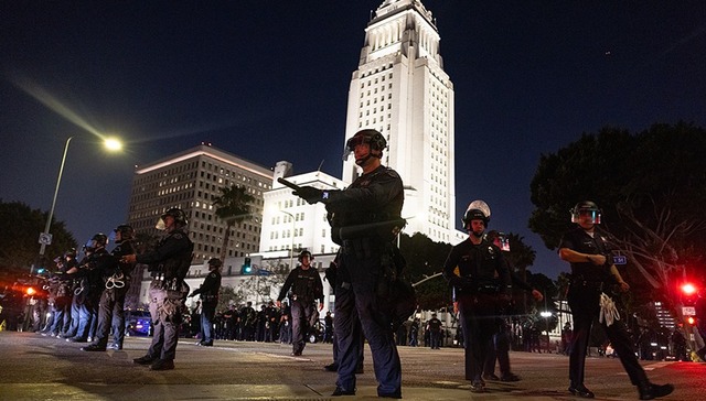 洛杉矶,抗议,宵禁,逮捕,海军陆战队,国民警卫队