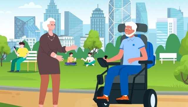 电动轮椅,老年人,养老,