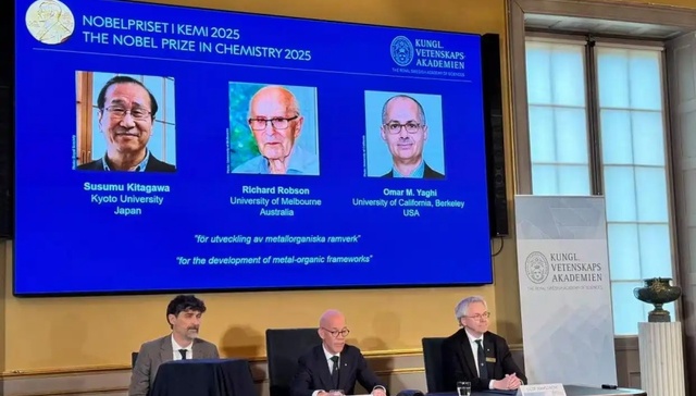 诺贝尔化学奖连续4年授予3人，日澳美科学家将平分836万元奖金