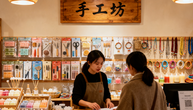 手工店,年轻人,