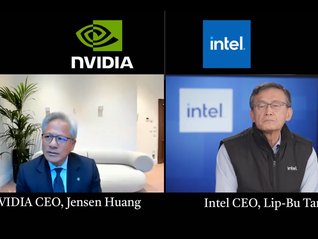 黄仁勋、陈立武同框直播，详解英伟达为何50亿美元入股英特尔