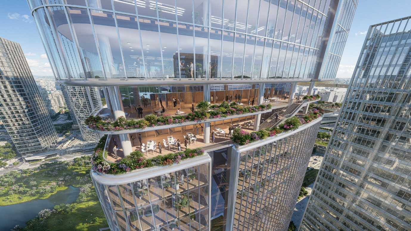 杭州银泰中心设计概念发布，10 Design点亮杭州科创中轴活力新地标