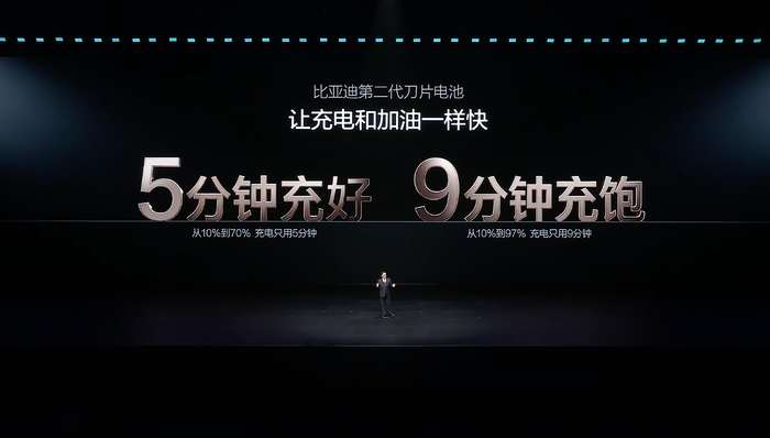 比亚迪;第二代刀片电池;9分钟充饱;首搭10款车型