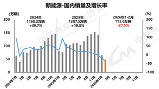 中汽协：前两月新能源乘用车内销降超三成，行业处于政策调整过渡阶段