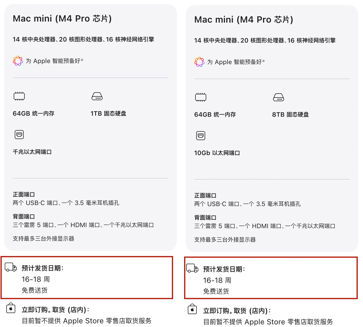 “芯片荒”致苹果发货周期大幅拉长，Mac mini和Studio最长要等5个月
