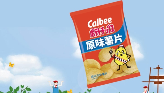 日本卡乐比;缺油少墨;零食彩色包装;黑白包装