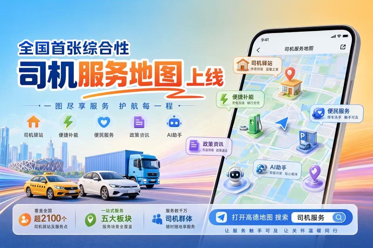 全国首张综合性司机服务地图上线，司机服务保障交出数字答卷。