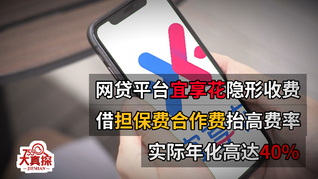网贷平台宜享花借担保费合作费抬高费率，实际年化高达40%
