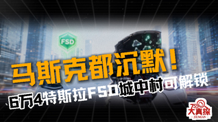 马斯克都沉默！ 6万4特斯拉FSD城中村可解锁
