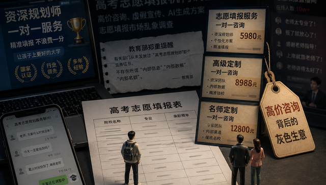 高价志愿咨询;灰色生意