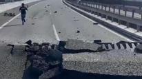 日本熊本发生7.1级地震，熊本城部分城墙受损，八代地区一处高架桥出现断裂