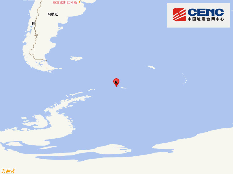 斯科舍海发生6.0级地震，震源深度20千米